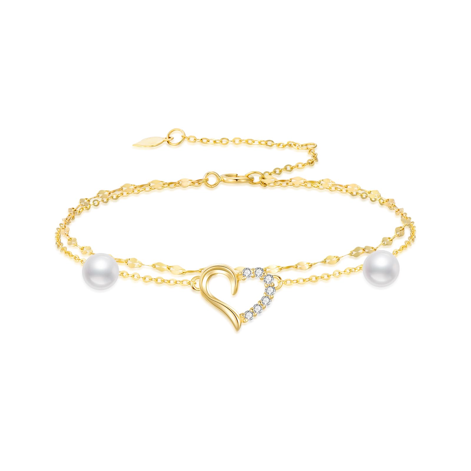 Choosing the Right Luxury Anklet: A Guide to SISGEM Real 14k Gold Natural Diamond Heart Layered Anklet